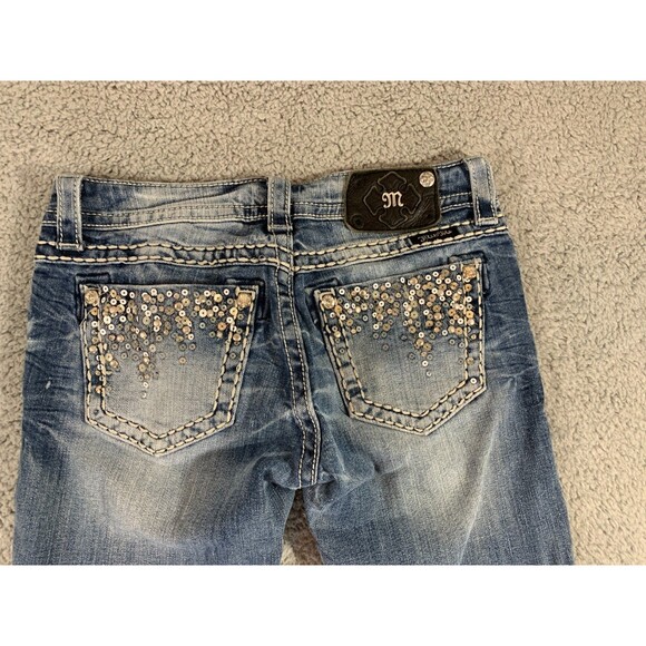 Miss Me Skinny Jeans 27 JE5757SR VTG 36D 31 Inseam Embellished Sequin - Picture 10 of 15